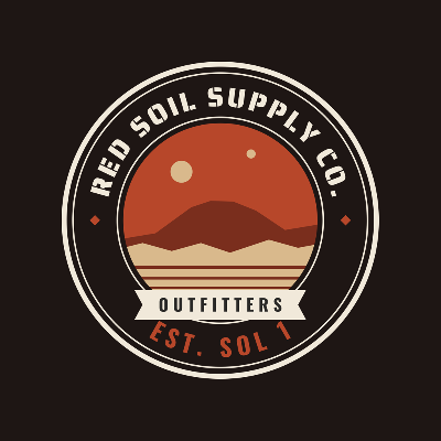 Red Soil Supply Co. badge: Outfitters, Est. Sol 1